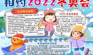 2022年冬奥会手抄报图片 2022年冬奥会手抄报图片